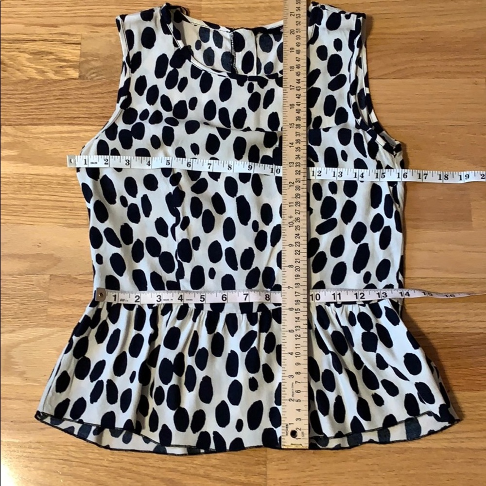 H&M Polka dot Peplum top Back zip - Picture 15 of 16